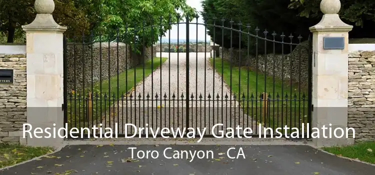 Residential Driveway Gate Installation Toro Canyon - CA